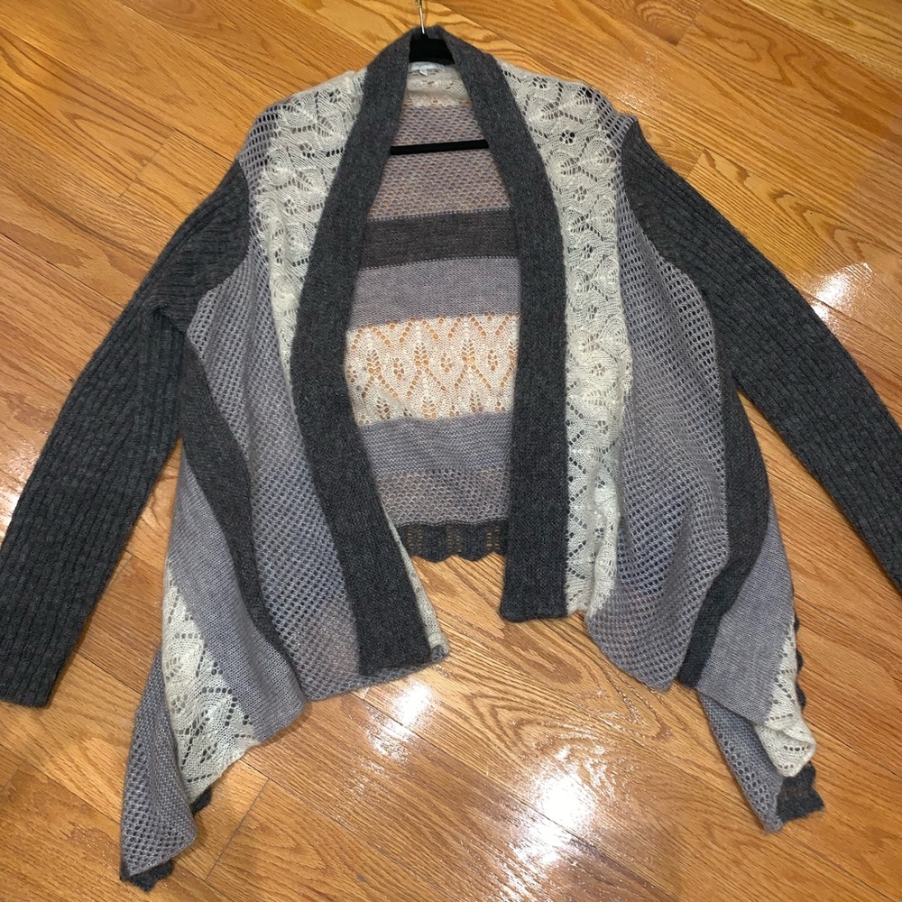 Gray & White Sweater